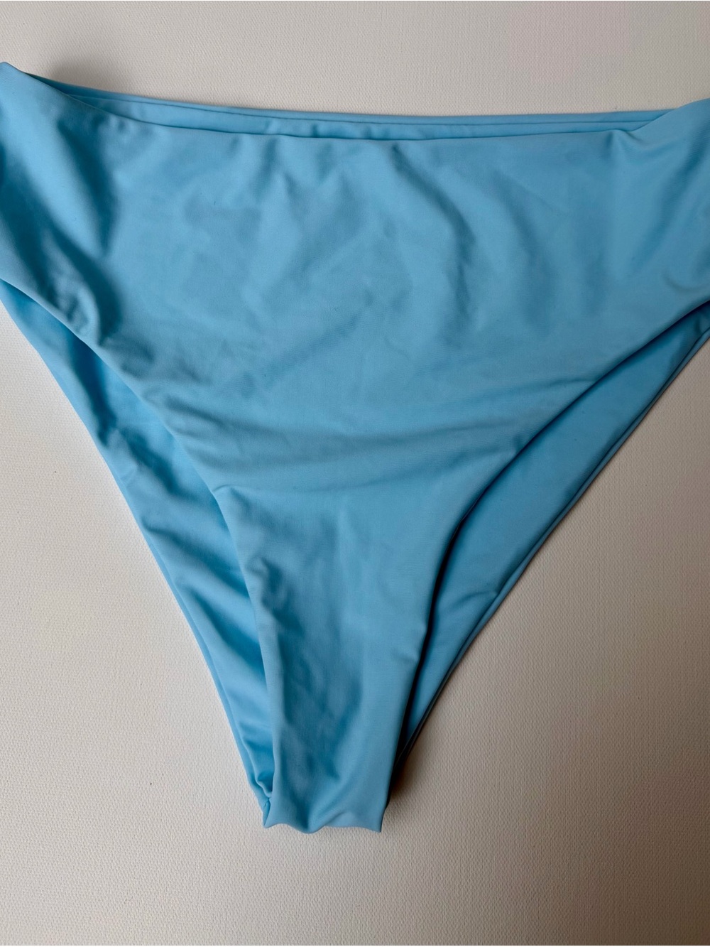 SHEIN Sky Blue High-Cut Bikini Bottom